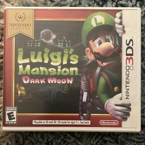 Nintendo Luigi's Mansion: Dark Moon — Green and Pink Cover Art (3DS)